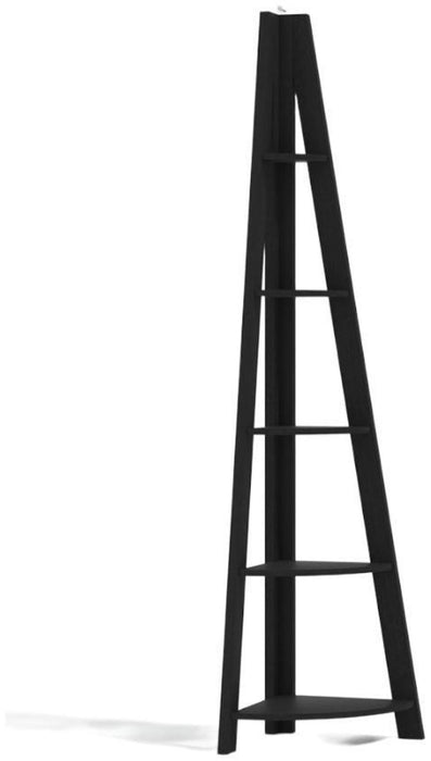 Tiva Ladder Black Corner Shelving