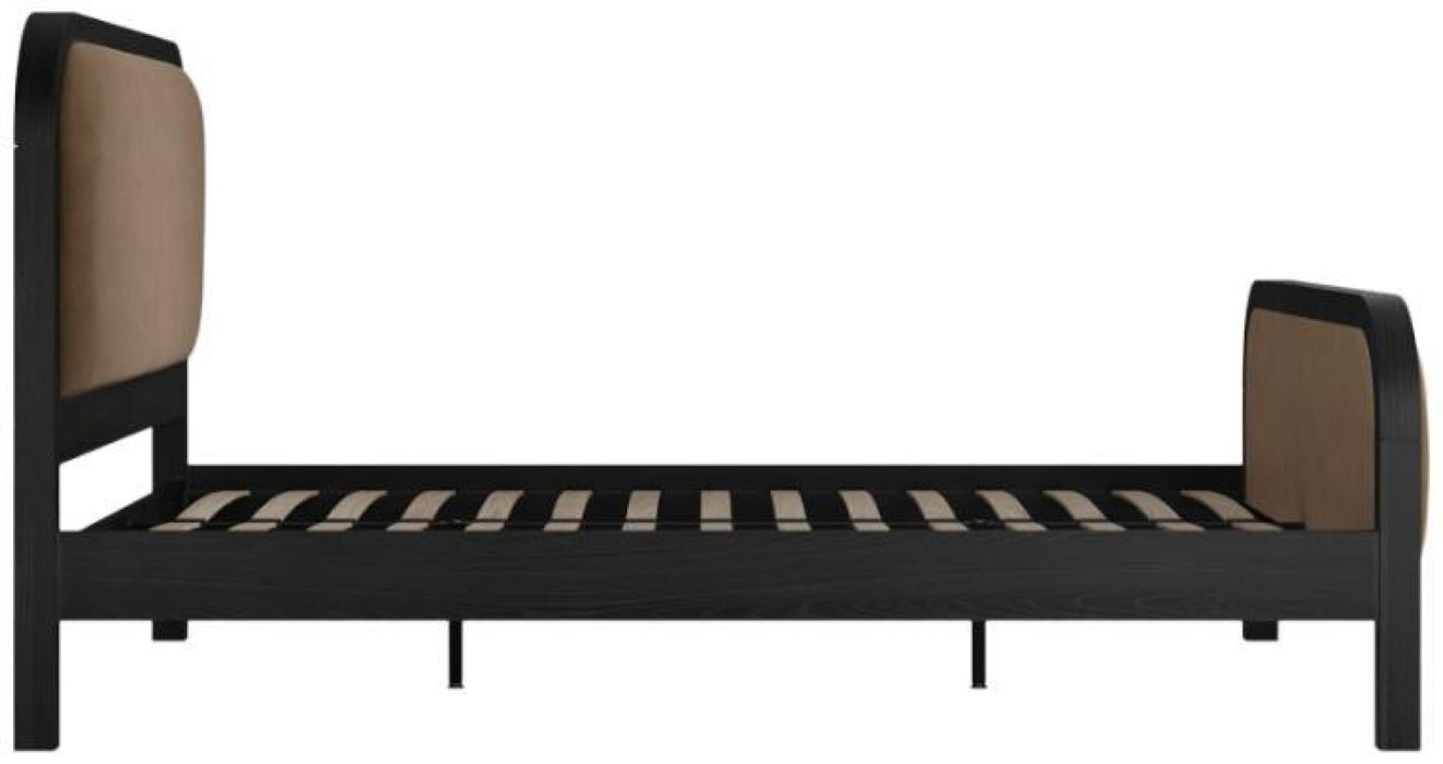 Ines Mole Velvet Fabric Double Bed