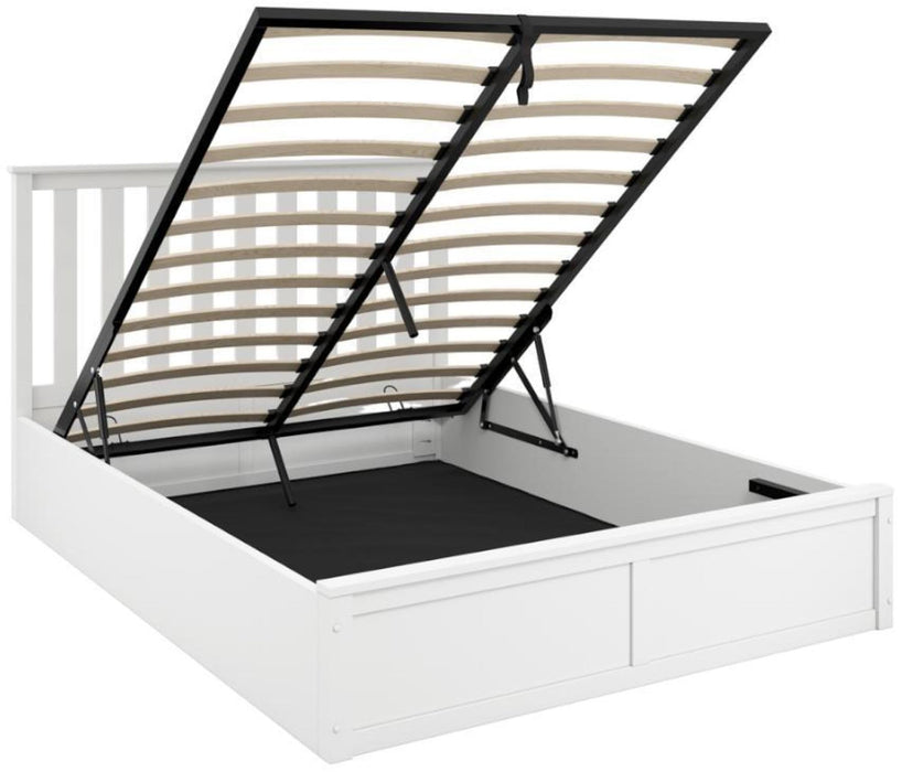 Oxford White Wood Double Bed