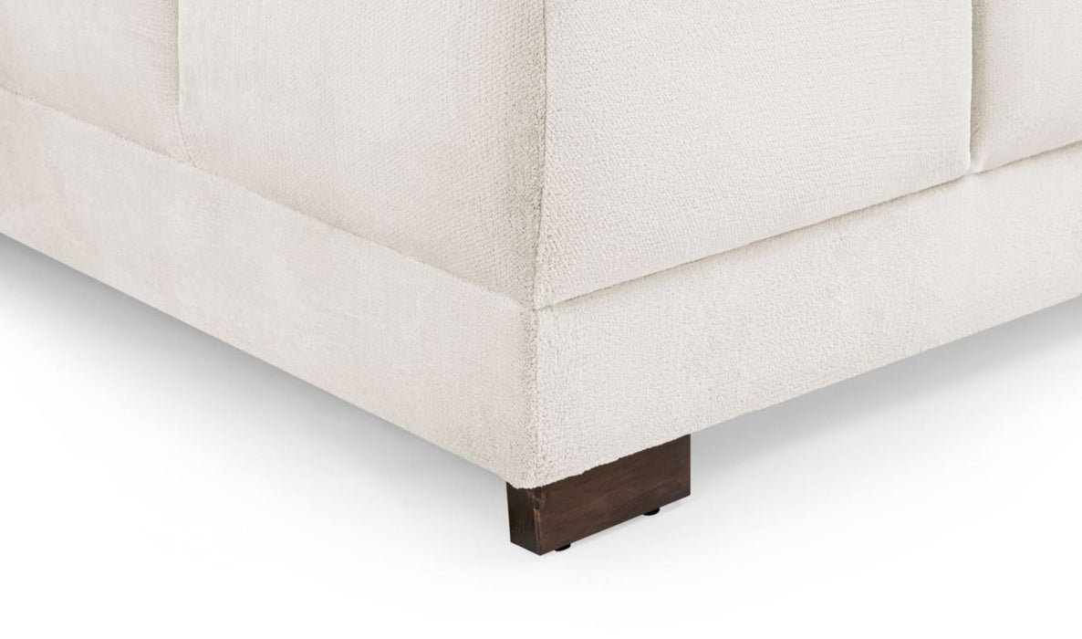 Azzuro Cream Velvet Fabric U Shape Corner Sofa Suite
