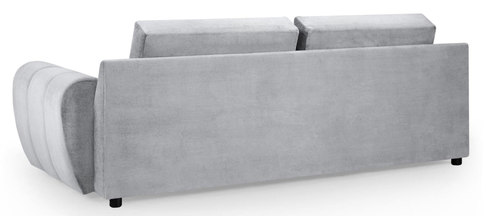 Azzuro Grey Velvet Fabric 3 Seater Sofa