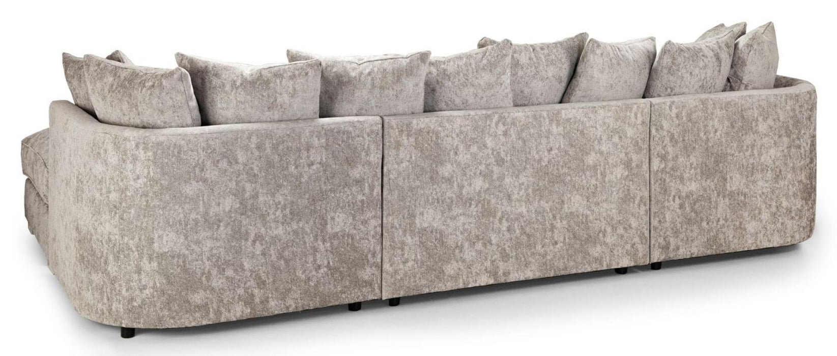 Bishop Scatterback Truffle Velvet Fabric U Shape Corner Sofa Suite