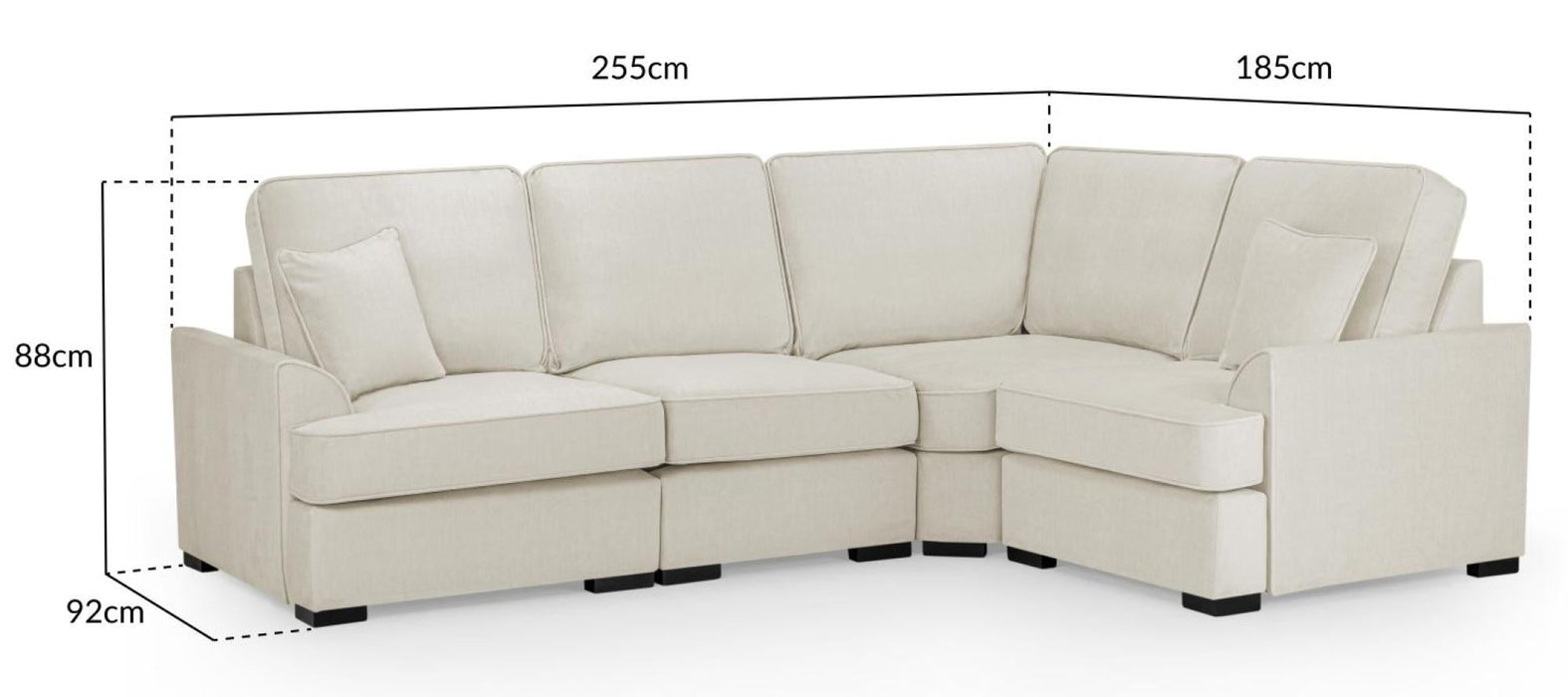 Funk Beige Fabric Universal Corner Sofa