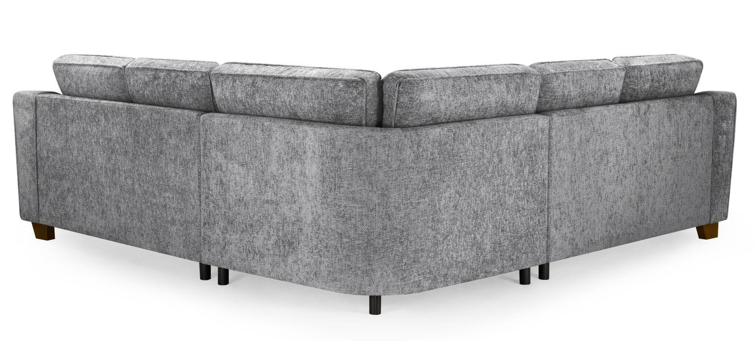 Nebraska Slate Grey Fabric Large Corner Sofa Suite