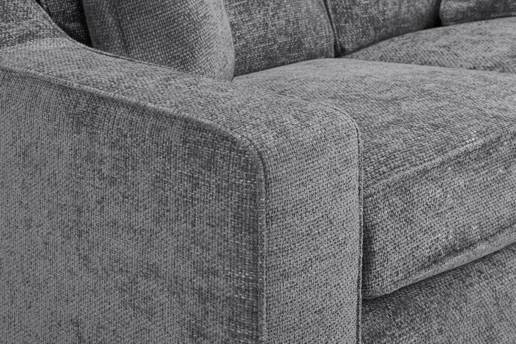 Nebraska Slate Grey Fabric Large Corner Sofa Suite