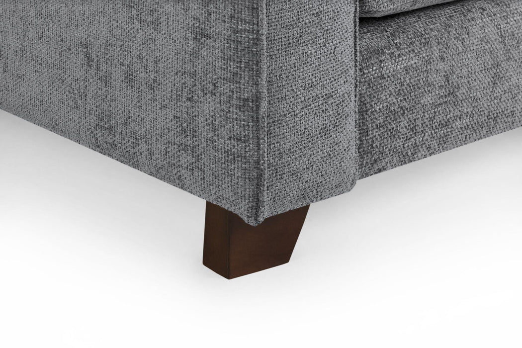 Nebraska Slate Grey Fabric Large Corner Sofa Suite