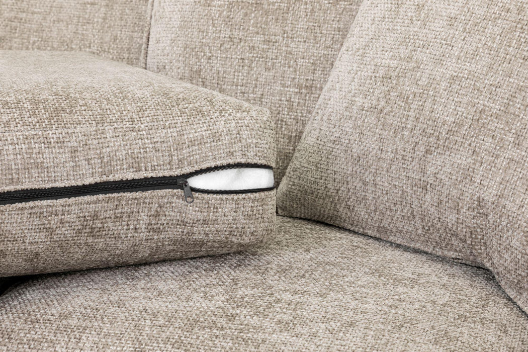 Nebraska Beige Fabric Large Corner Sofa Suite