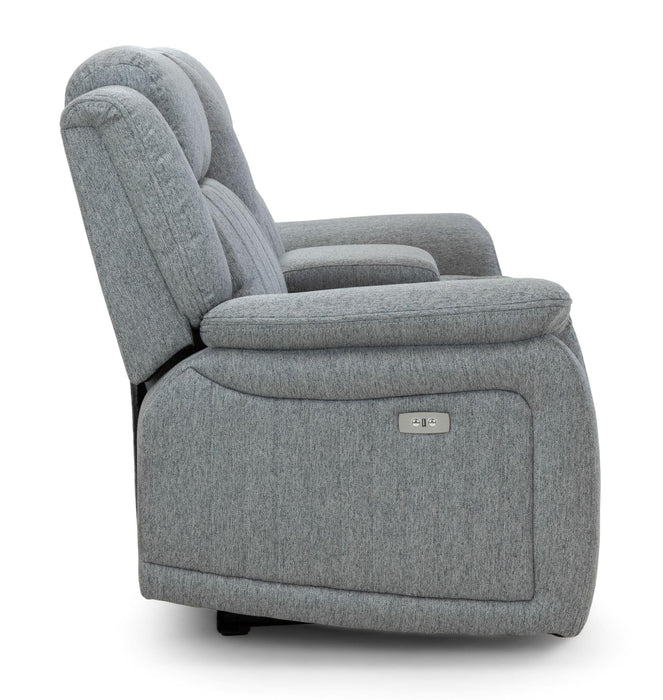 Linden Grey Fabric Large 2 Corner 2 Recliner Sofa Set