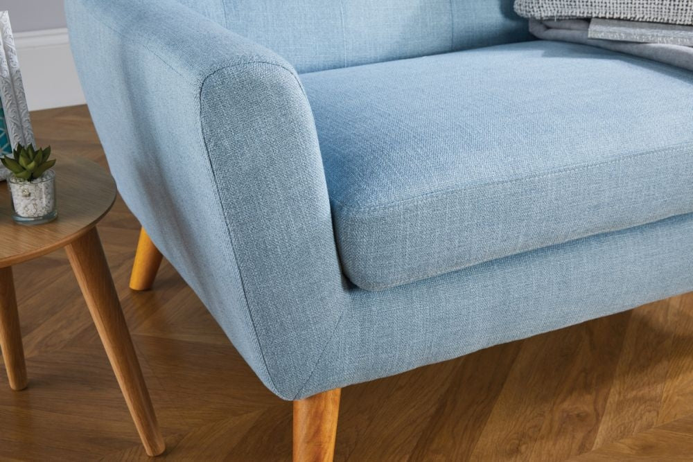 Lambeth Blue Fabric 2 Seater Sofa