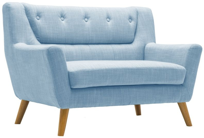 Lambeth Blue Fabric 2 Seater Sofa