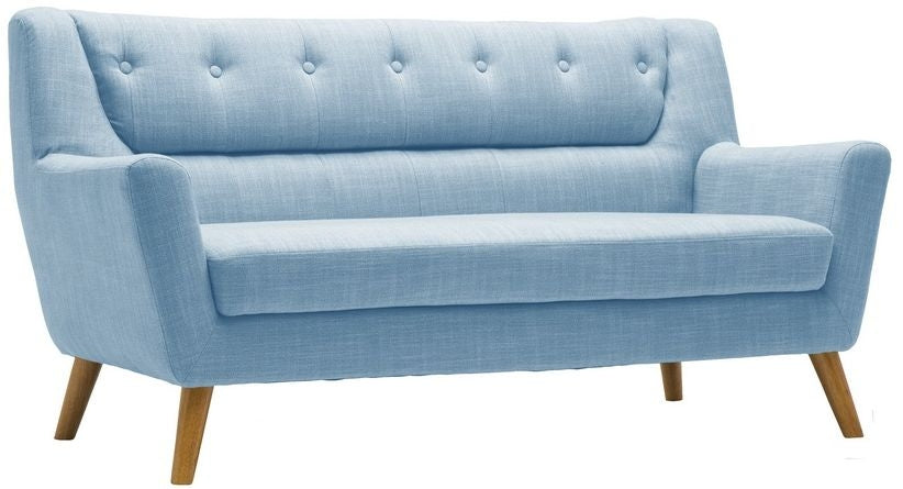 Lambeth Blue Fabric 3 Seater Sofa