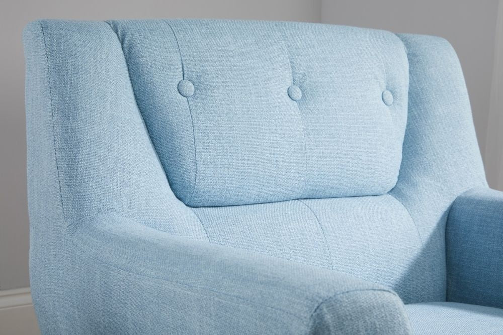 Lambeth Blue Fabric Armchair