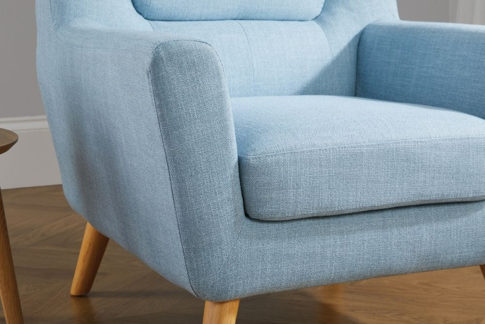 Lambeth Blue Fabric Armchair