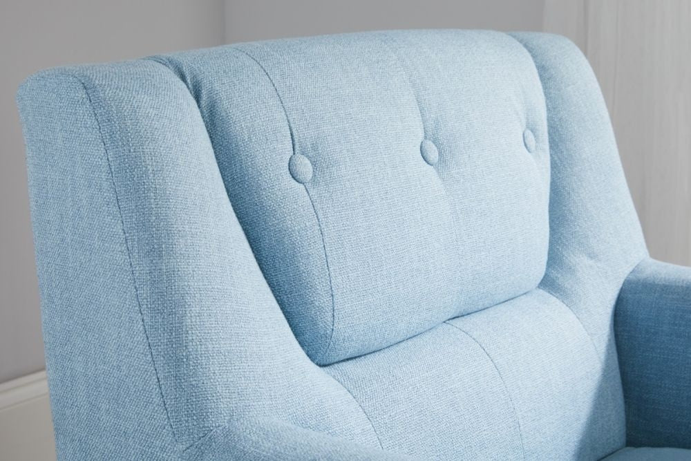 Lambeth Blue Fabric Armchair