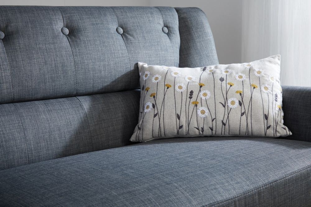 Lambeth Grey Fabric 2 Seater Sofa