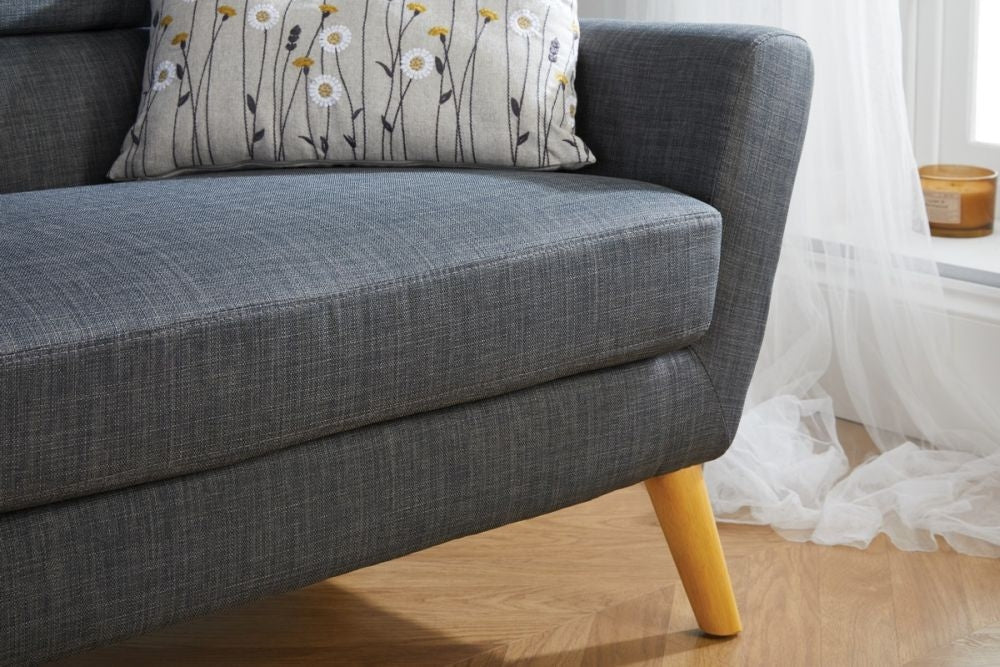 Lambeth Grey Fabric 2 Seater Sofa