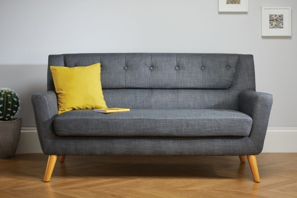 Lambeth Grey Fabric 3 Seater Sofa