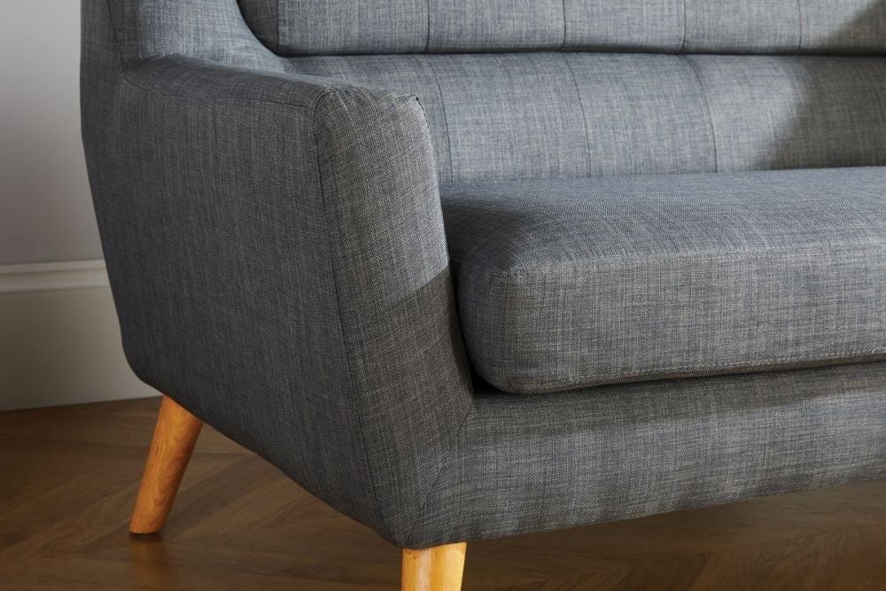 Lambeth Grey Fabric 3 Seater Sofa