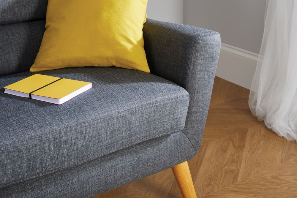 Lambeth Grey Fabric 3 Seater Sofa