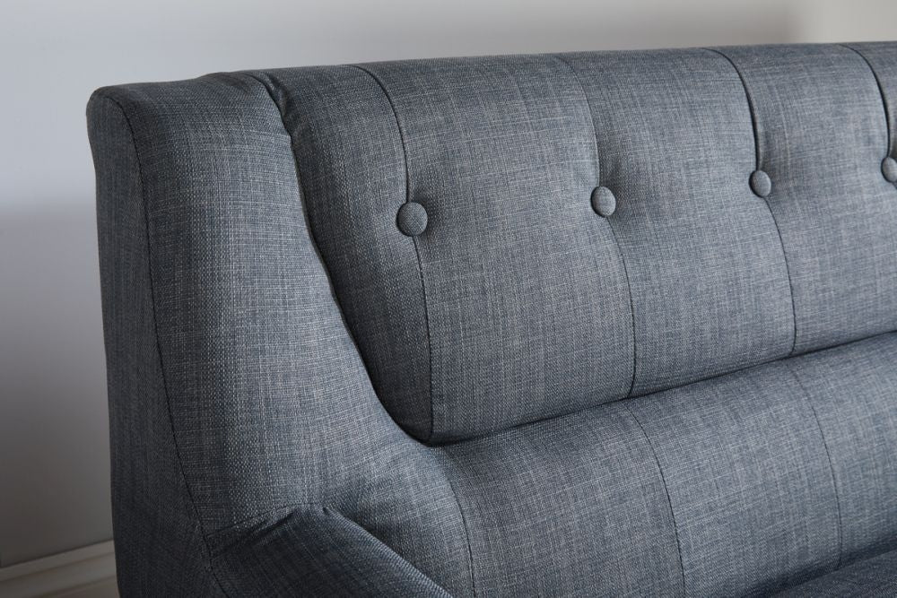 Lambeth Grey Fabric 3 Seater Sofa