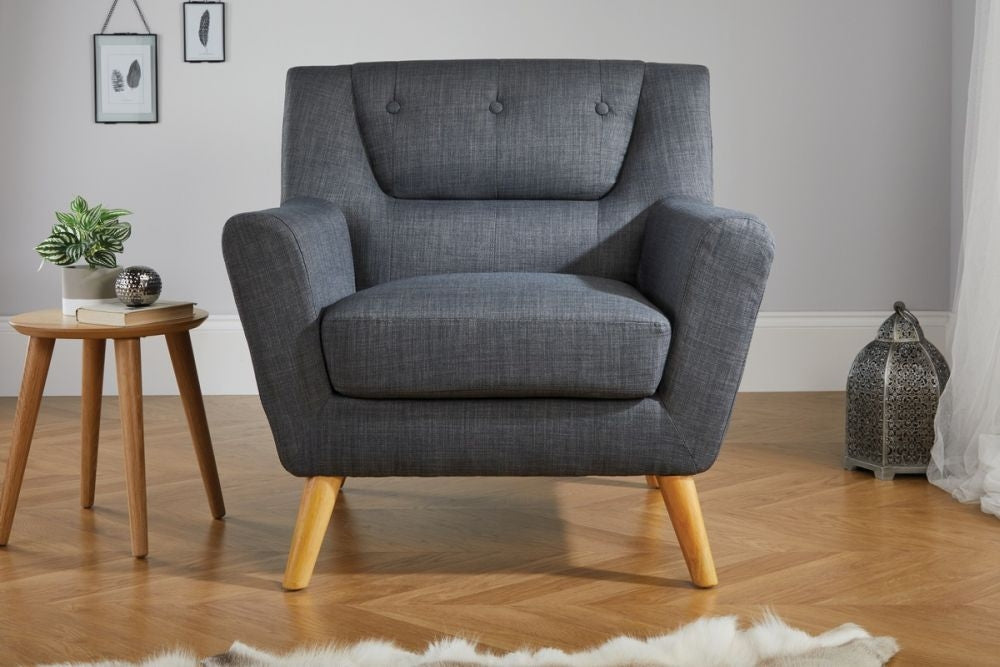 Lambeth Grey Fabric Armchair