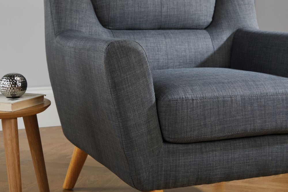 Lambeth Grey Fabric Armchair