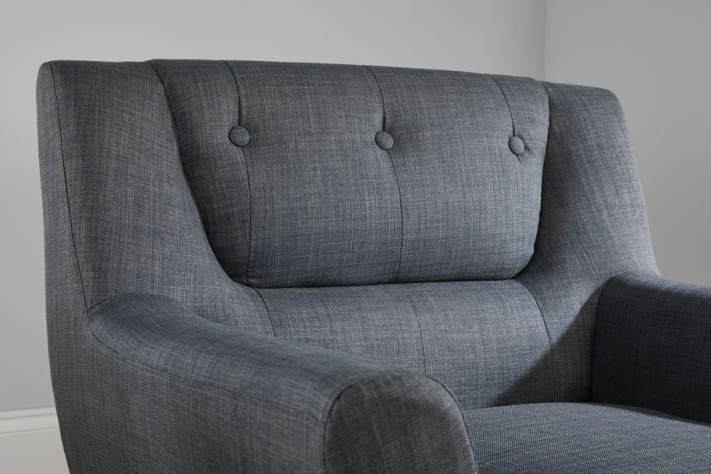 Lambeth Grey Fabric Armchair