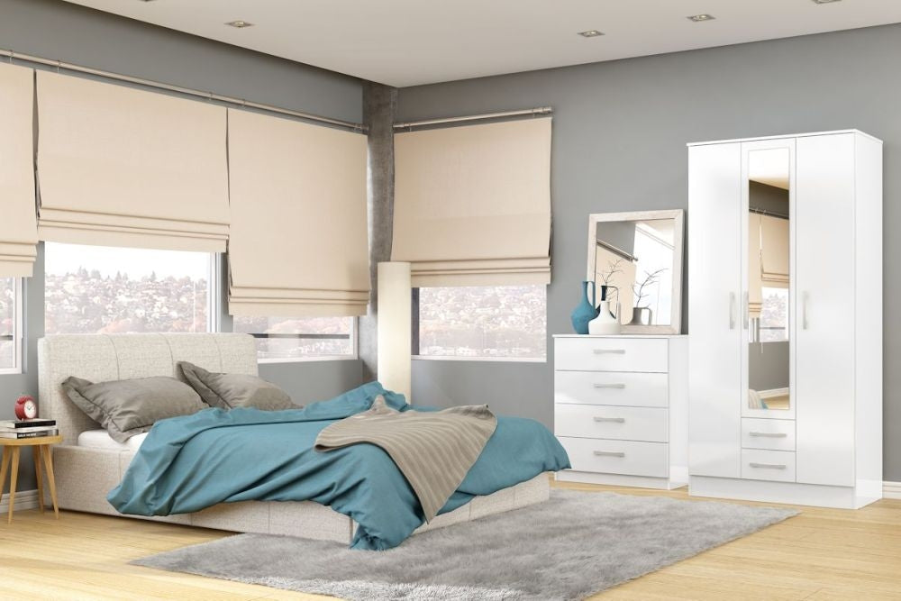 Lynx White 3 Door Combi Wardrobe