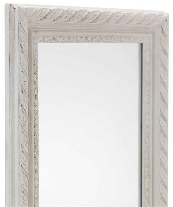 Allegro White Lacquer Rectangular Leaner Mirror - 38cm x 128cm