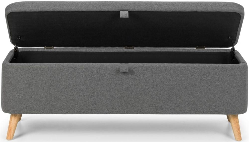 Astrid Mid Grey Linen Fabric Blanket Box