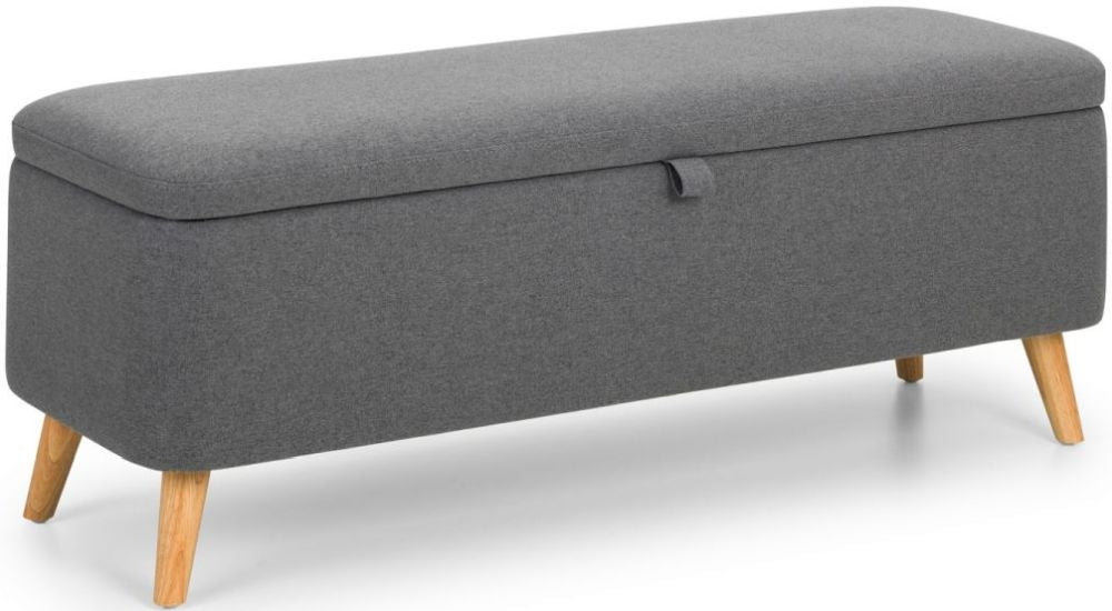 Astrid Mid Grey Linen Fabric Blanket Box