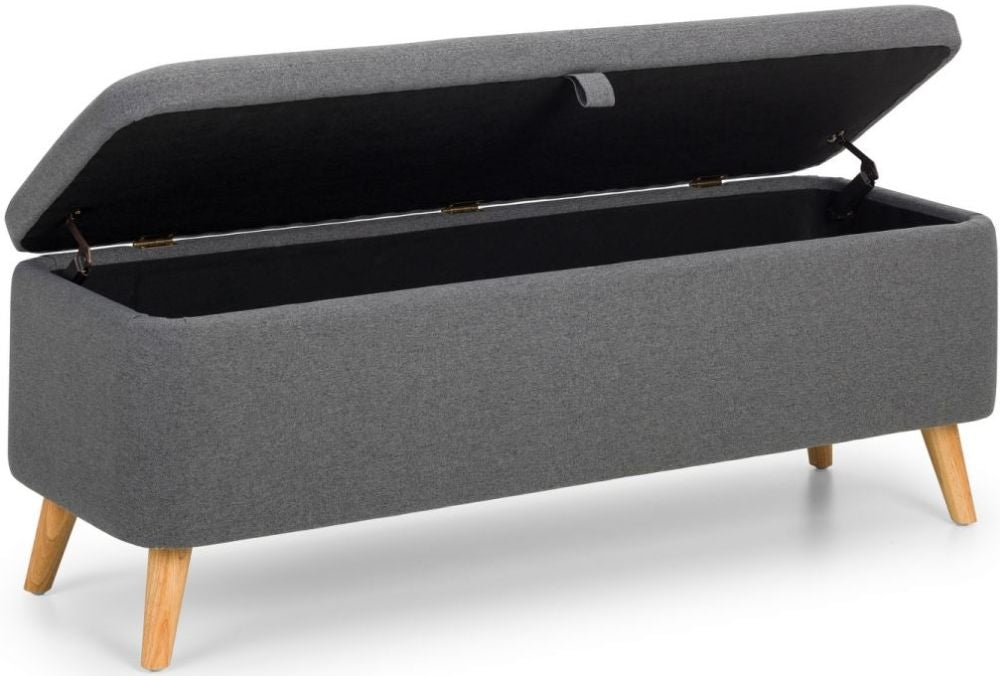 Astrid Mid Grey Linen Fabric Blanket Box