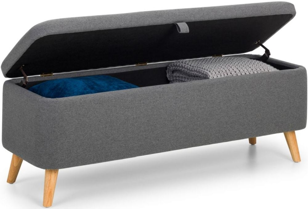 Astrid Mid Grey Linen Fabric Blanket Box