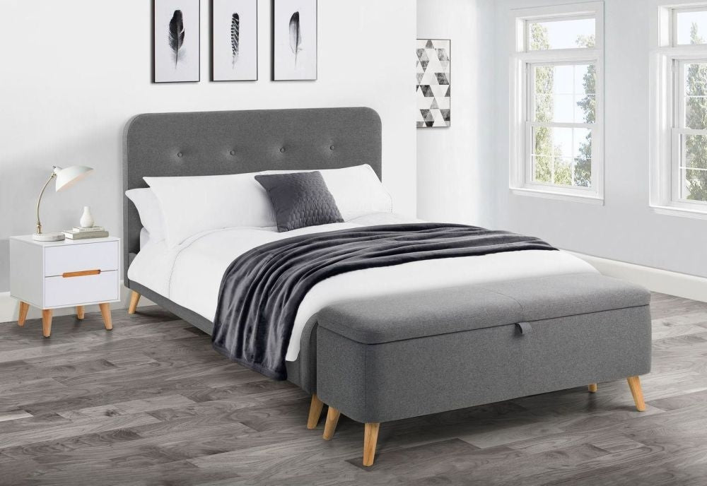 Astrid Mid Grey Linen Fabric Blanket Box