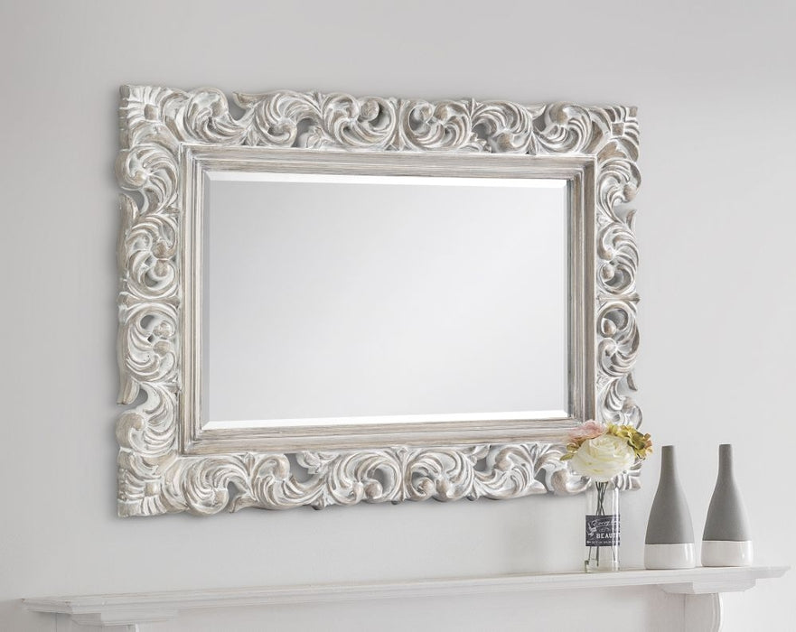 Baroque Rectangular Wall Mirror - 113cm x 82cm