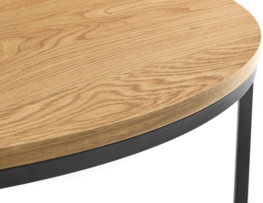 Bellini Oak Round Nest of 2 Round Coffee Table