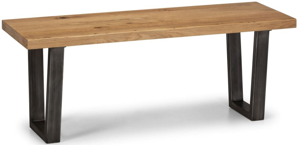 Brooklyn Rustic Oak Dining Bench