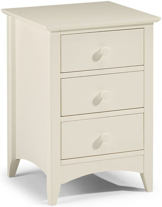 Cameo White Pine 3 Drawer Bedside Cabinet