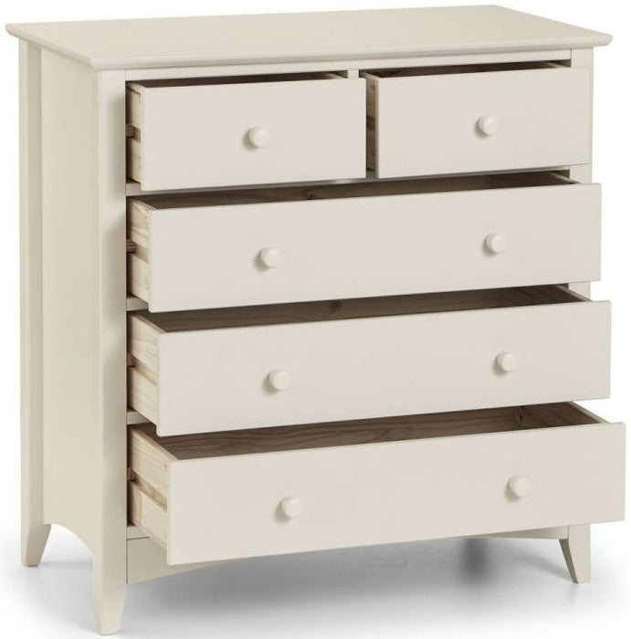 Cameo Stone White Pine 3+2 Drawer Chest
