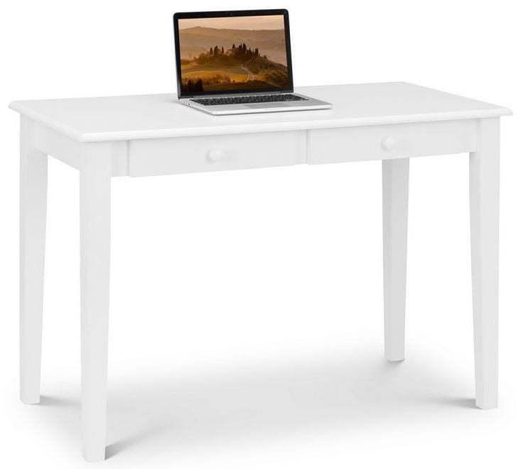Carrington White 2 Drawer Desk
