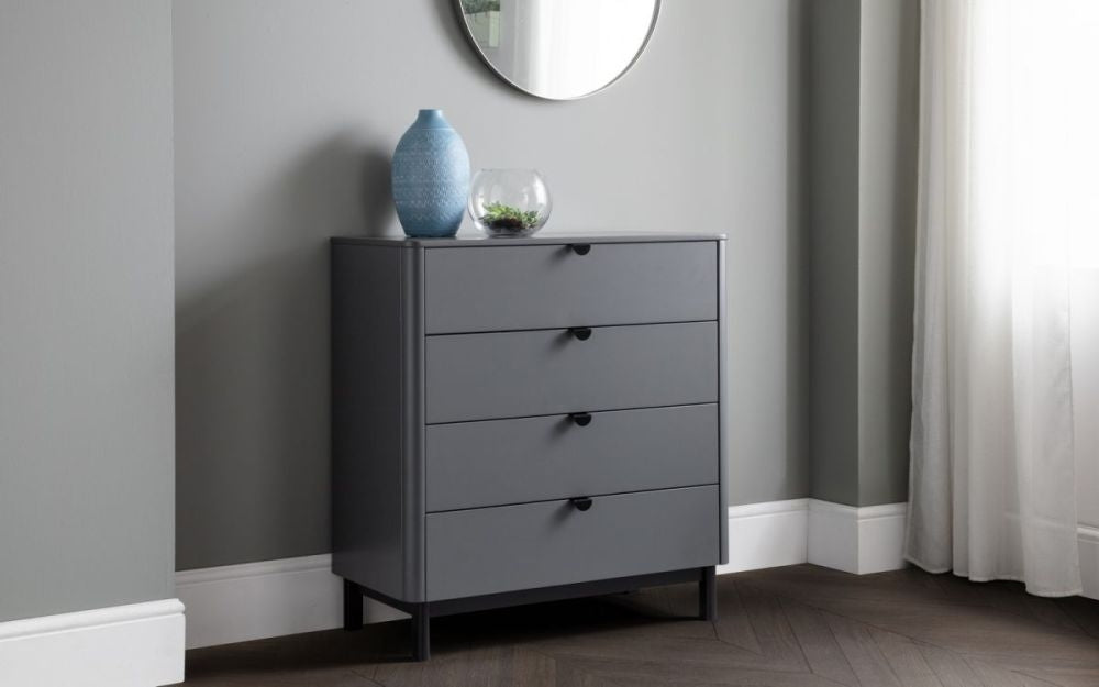 Chloe Storm Grey 4 Drawer Chest