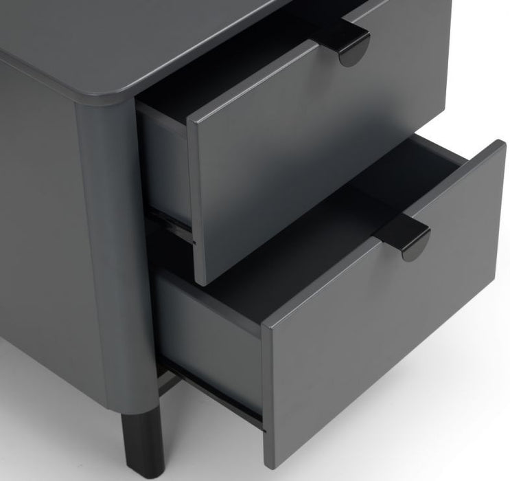 Chloe Storm Grey 2 Drawer Bedside Cabinet