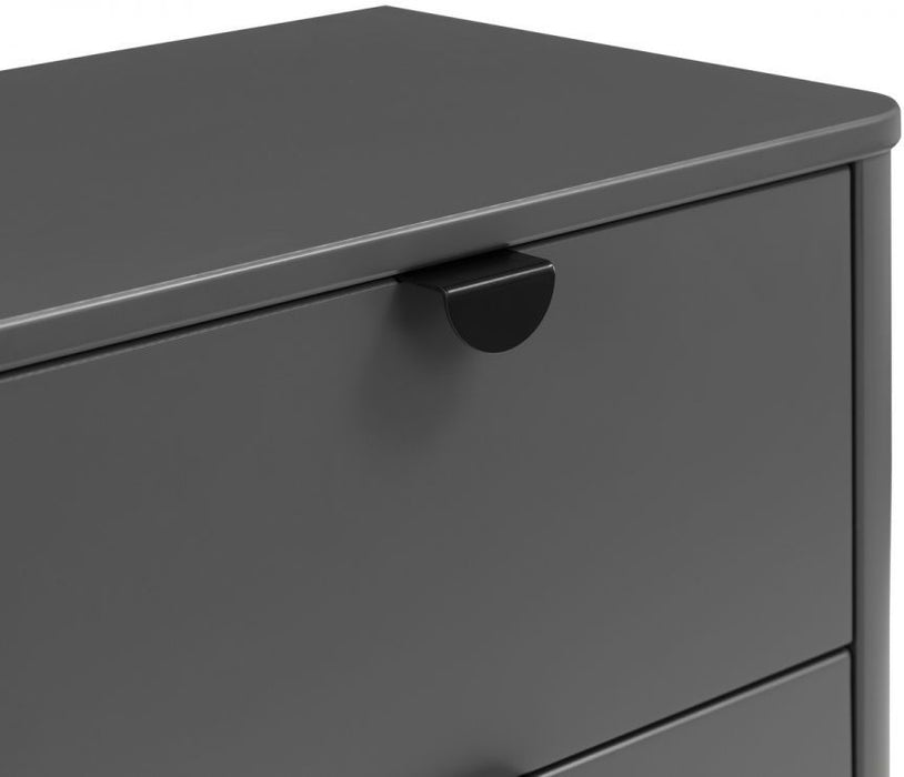 Chloe Storm Grey 2 Drawer Bedside Cabinet