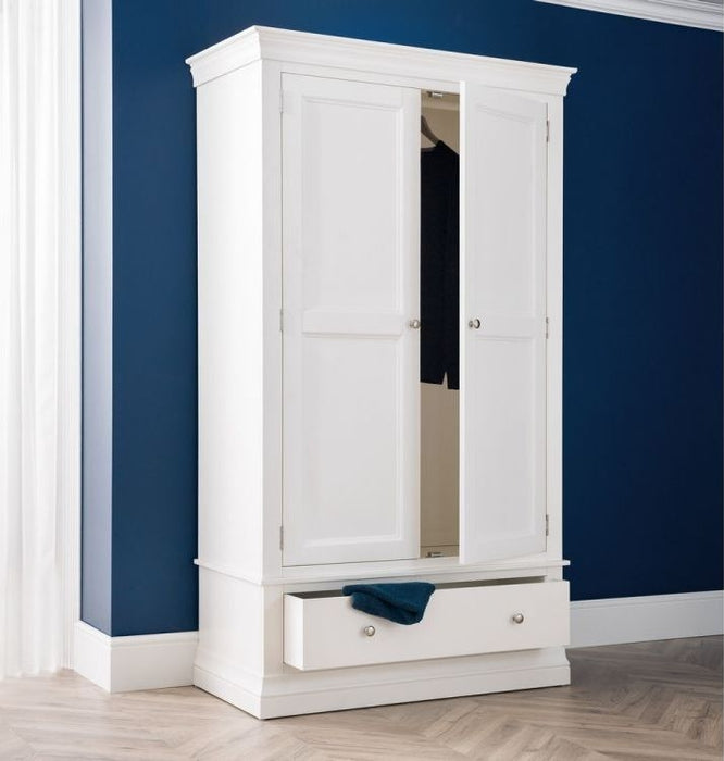 Clermont White 2 Door Combi Wardrobe