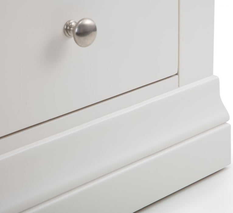 Clermont White 2 Drawer Bedside Cabinet