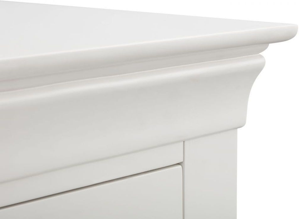 Clermont White 2 Drawer Bedside Cabinet