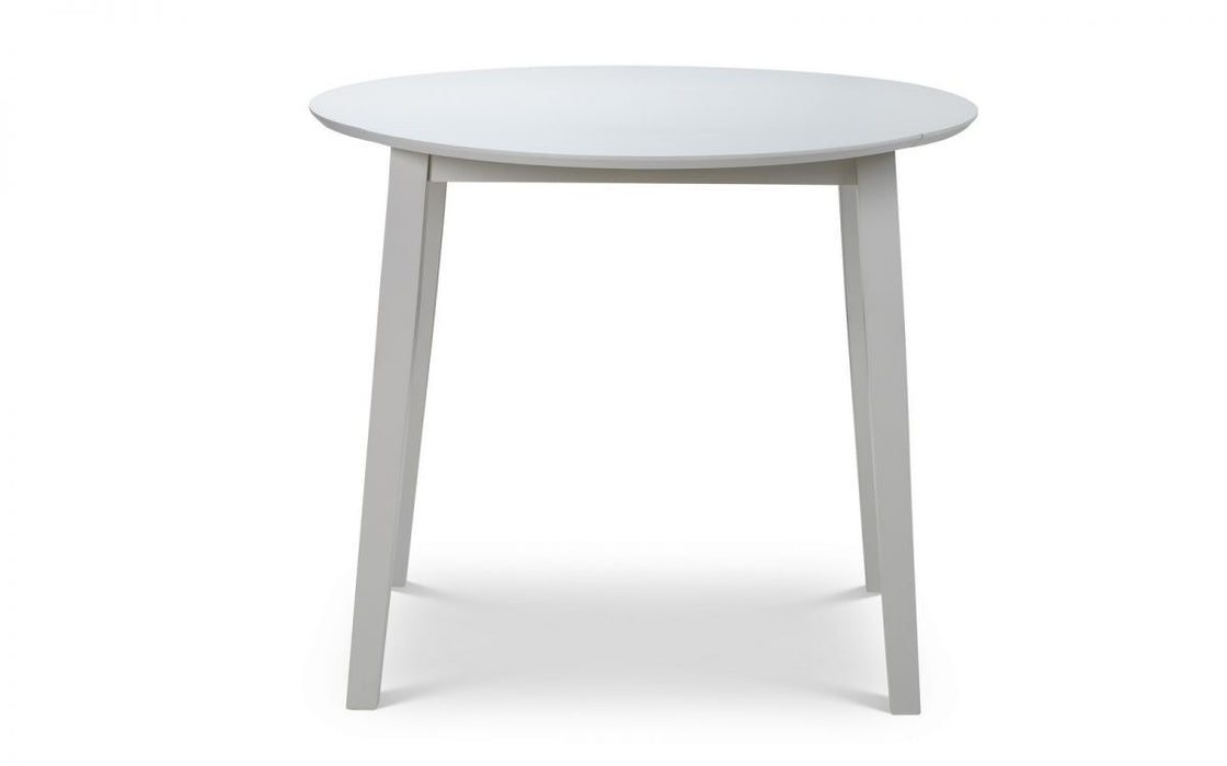 Coast Pebble Hardwood Round Drop Leaf 2 Seater Extending Dining Table
