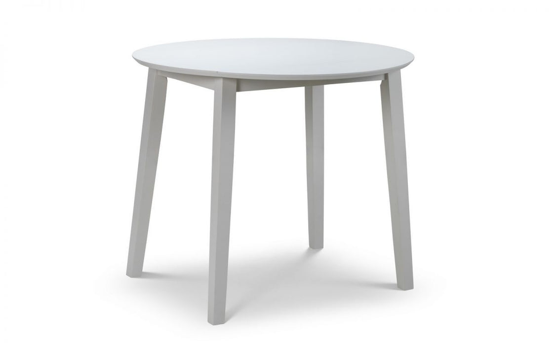 Coast Pebble Hardwood Round Drop Leaf 2 Seater Extending Dining Table