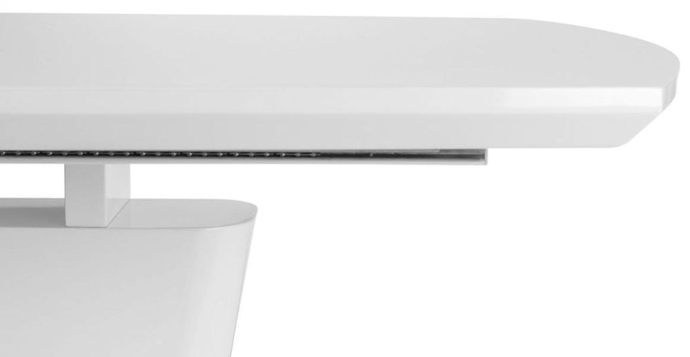 Como White High Gloss 6 Seater Extending Dining Table