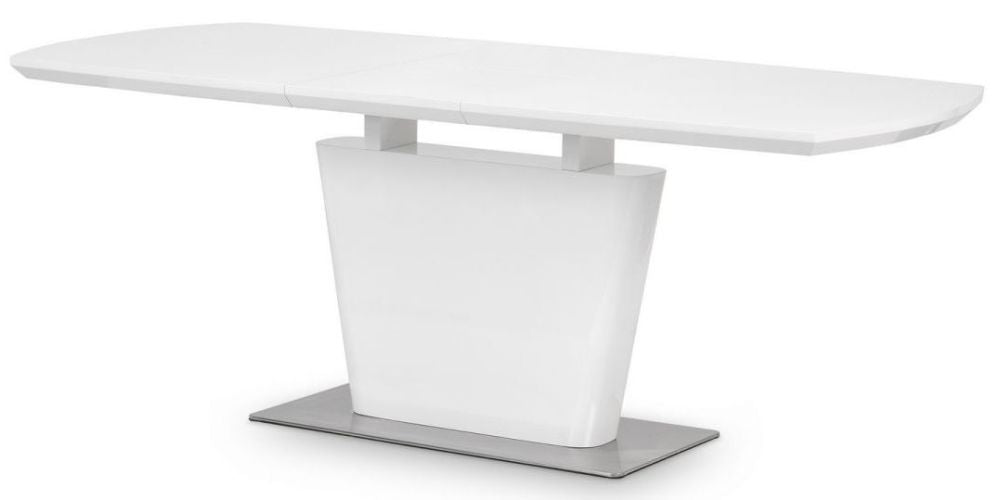 Como White High Gloss 6 Seater Extending Dining Table